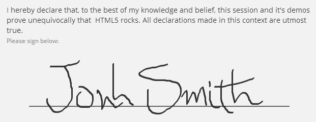 John Smith's signature captured by one of the best html5 features: canvas