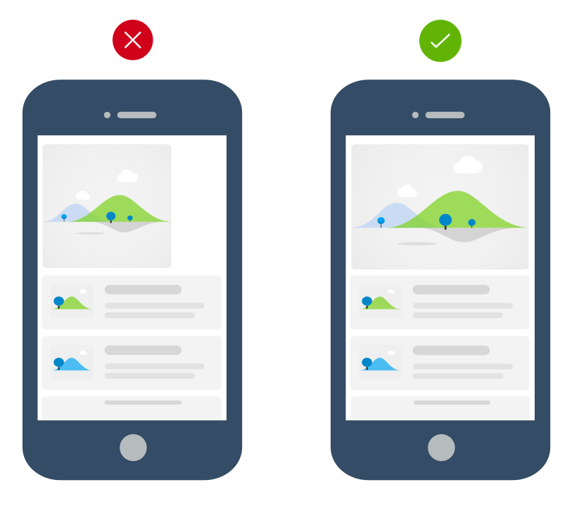 screen sizes display content better
