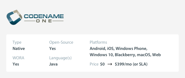Small Budget Cross-Platform Mobile App Development Tools - CodeName One