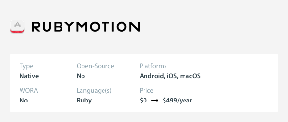 Small Budget Cross-Platform Mobile App Development Tools - RubyMotion