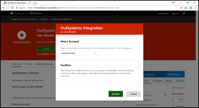 OutSystems Integration VSTS Extension Installation