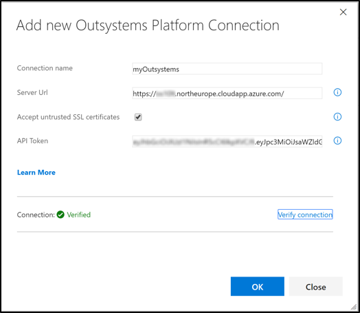 Registering a VSTS service endpoint for OutSystems