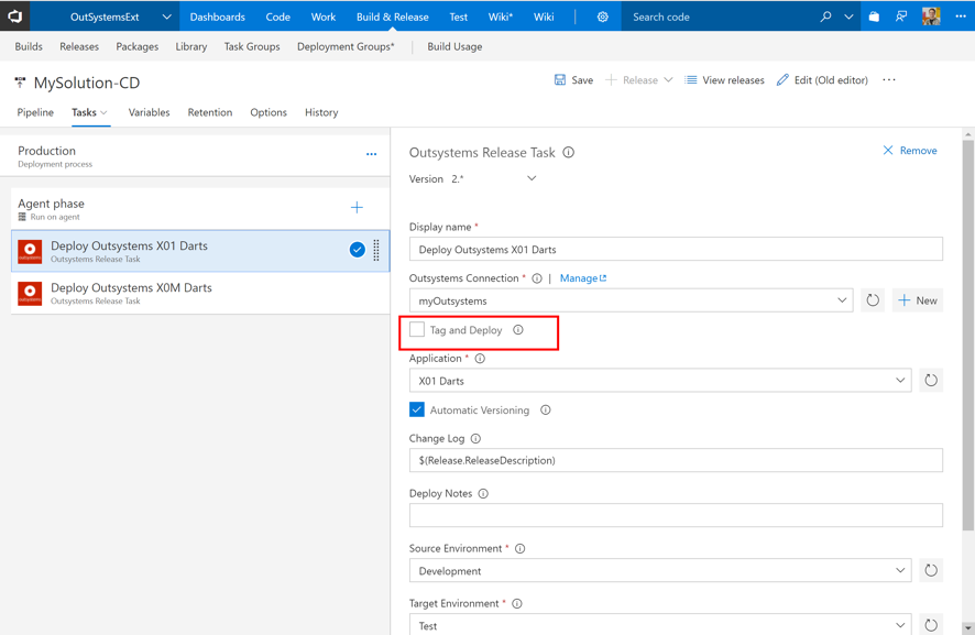 VSTS extension walkthrough: Not using tag and deploy