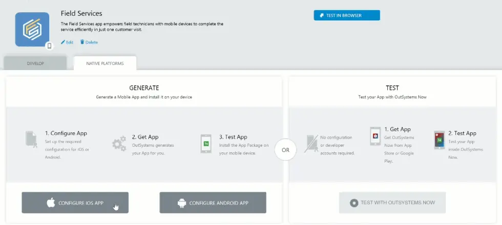 quick web app builder