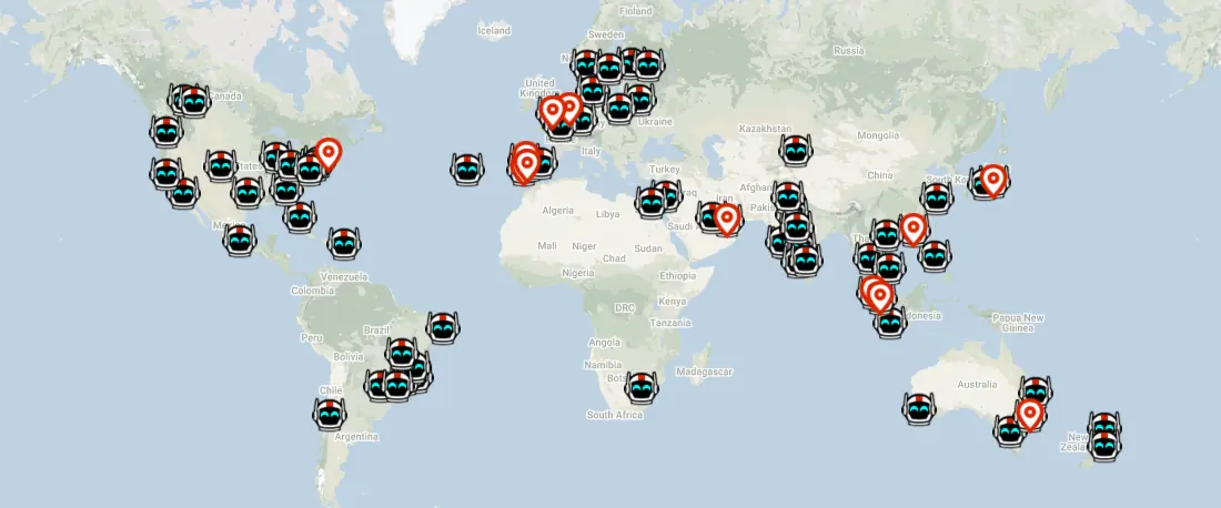 map of outsystems offices and user groups