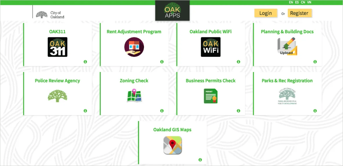 city of oakland citizen portal