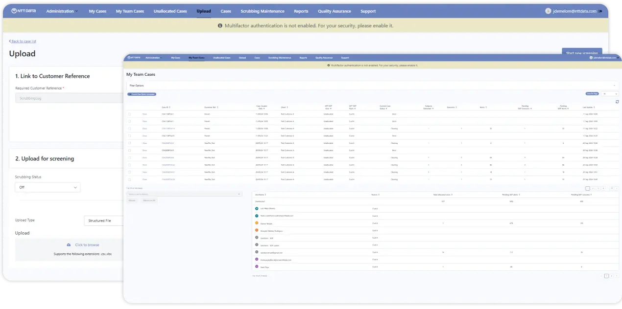 sanctions compliance interface
