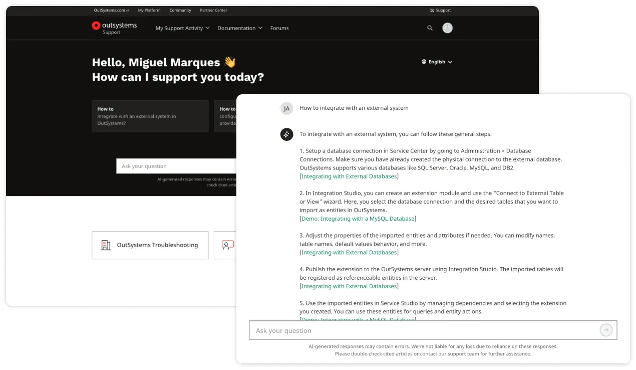 chat customer agent powered by generative ai