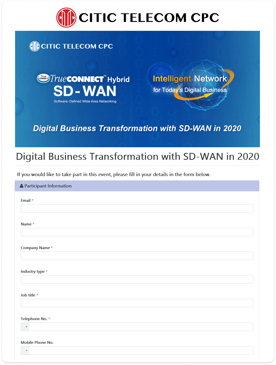 Event Management System - Event Registration Page