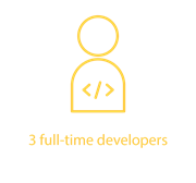 3 full-time developers