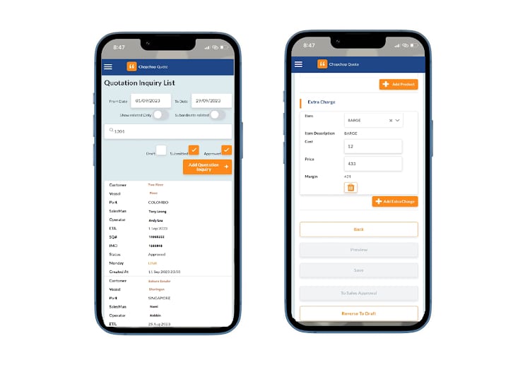 mobile app chopchop quote