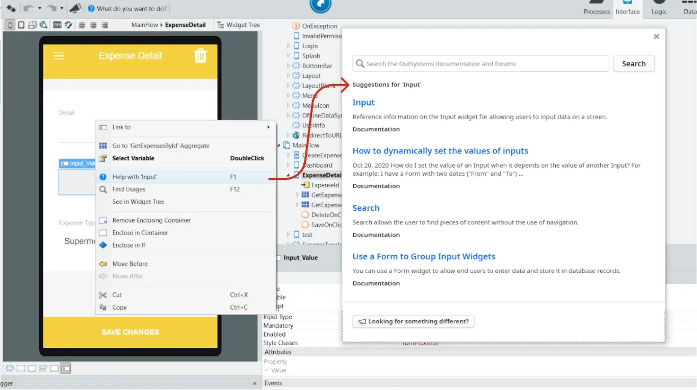 Searching in OutSystems IDE