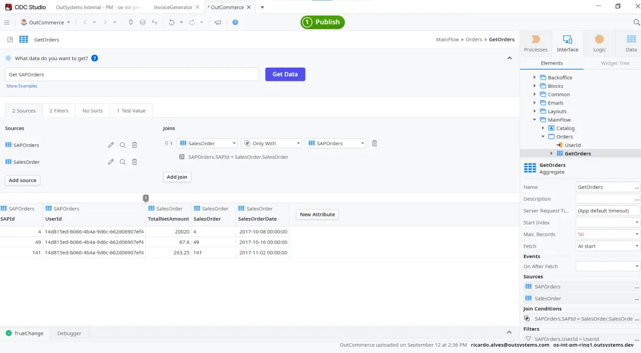 odc studio dashboard data security