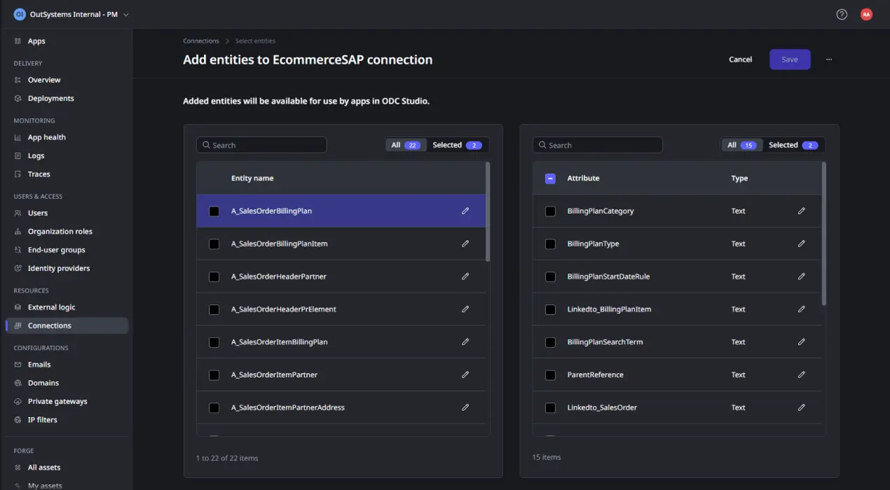 enterprise data connections dashboard