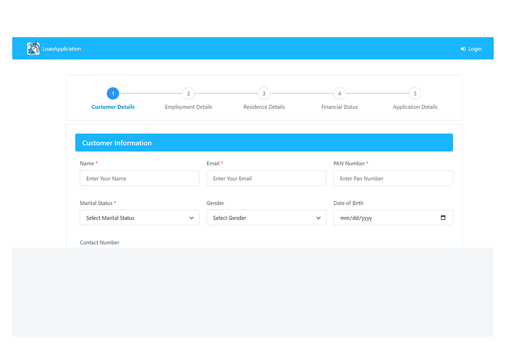 loanapplicationcreationcustomerpage