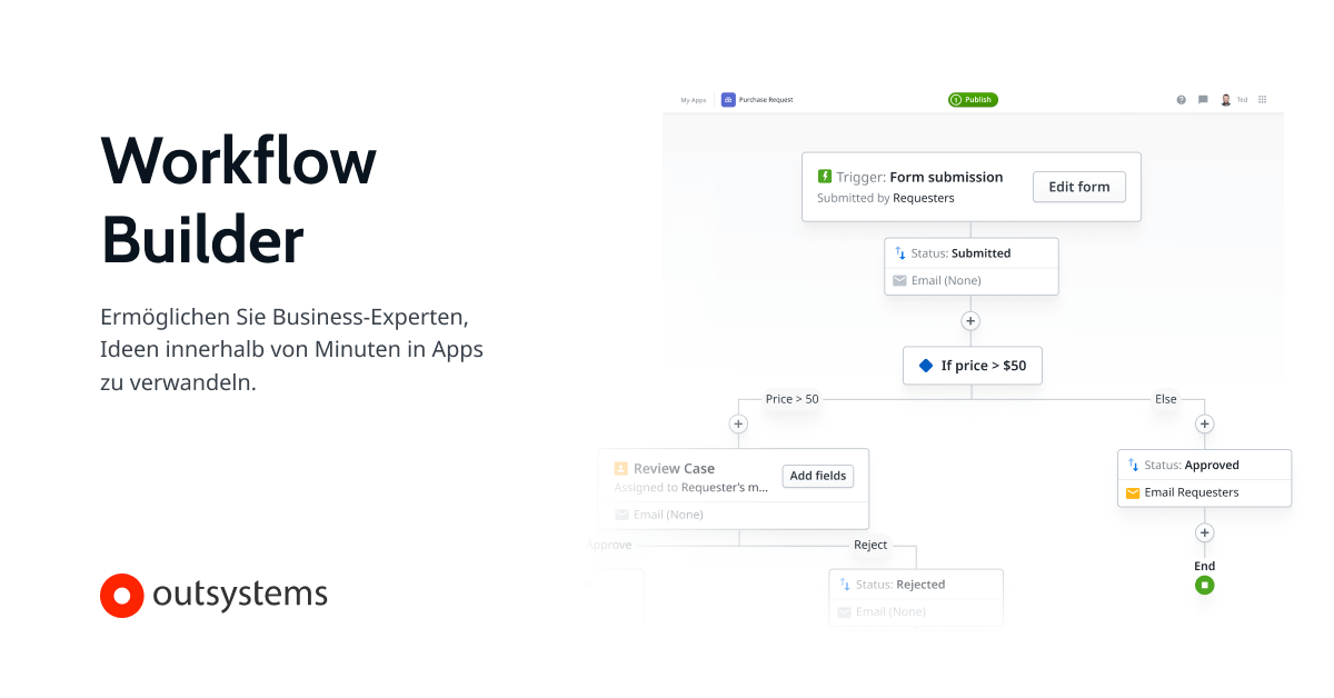 Workflow Builder | Schnellere App-Entwicklung | OutSystems