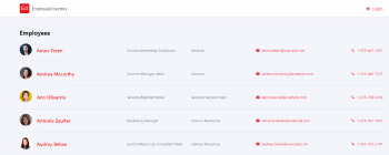 Employee directory software template