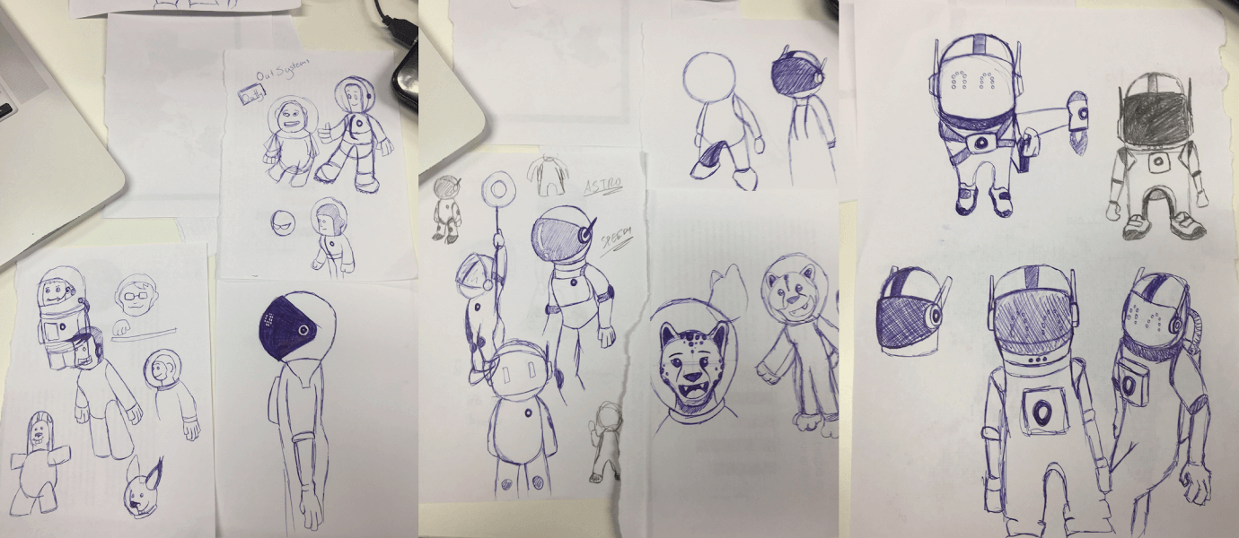 OutSystems Community Mascot Sketches