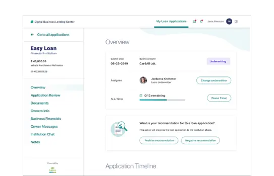 digital lending services customer portal