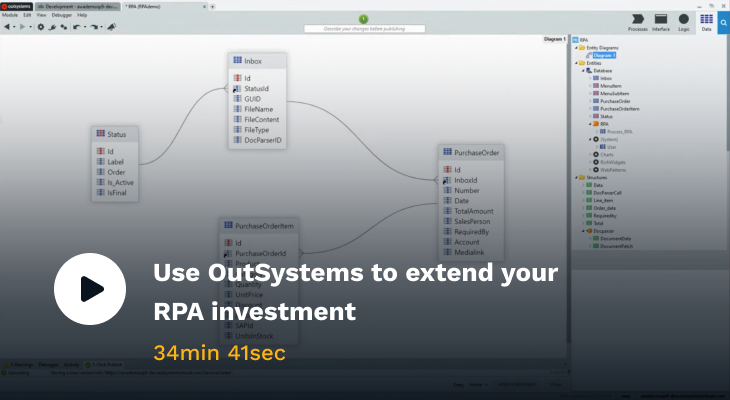 using outsystems to extend rpa investments video