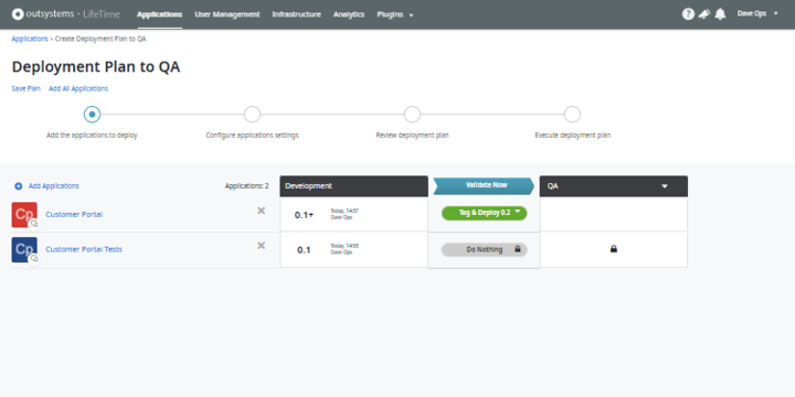 New O11 App Deployment Settings