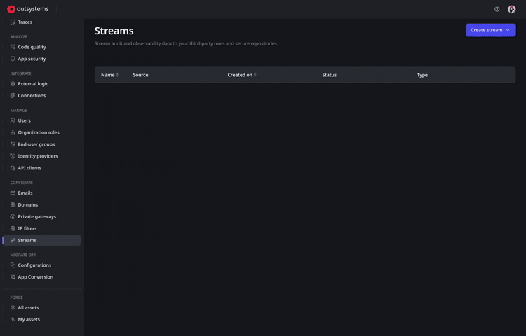 Audit Trail Streaming