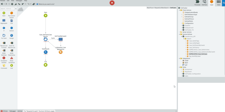 case-management-cmf-search-api Case Management Framework menu with search function