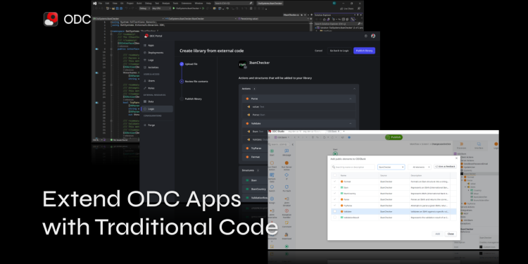 Extend ODC apps with traditional code