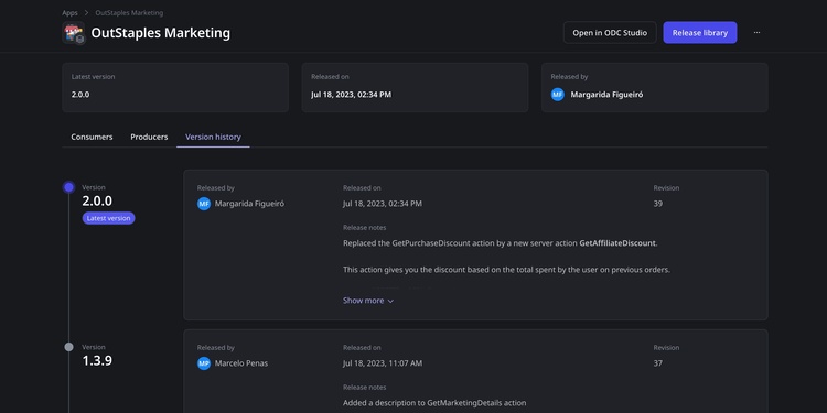 odc-libraries-versioning