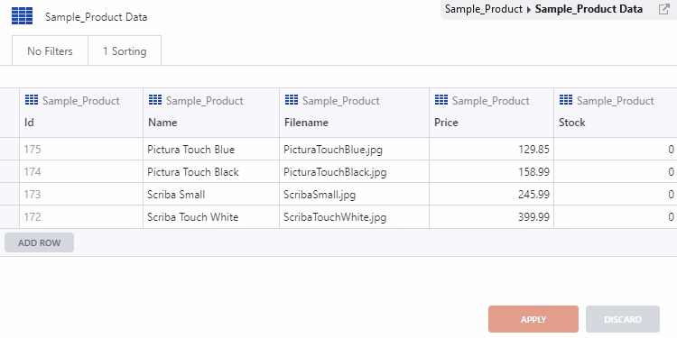 Service-Studio-edit-data-spreadsheet Service Studio editing data window