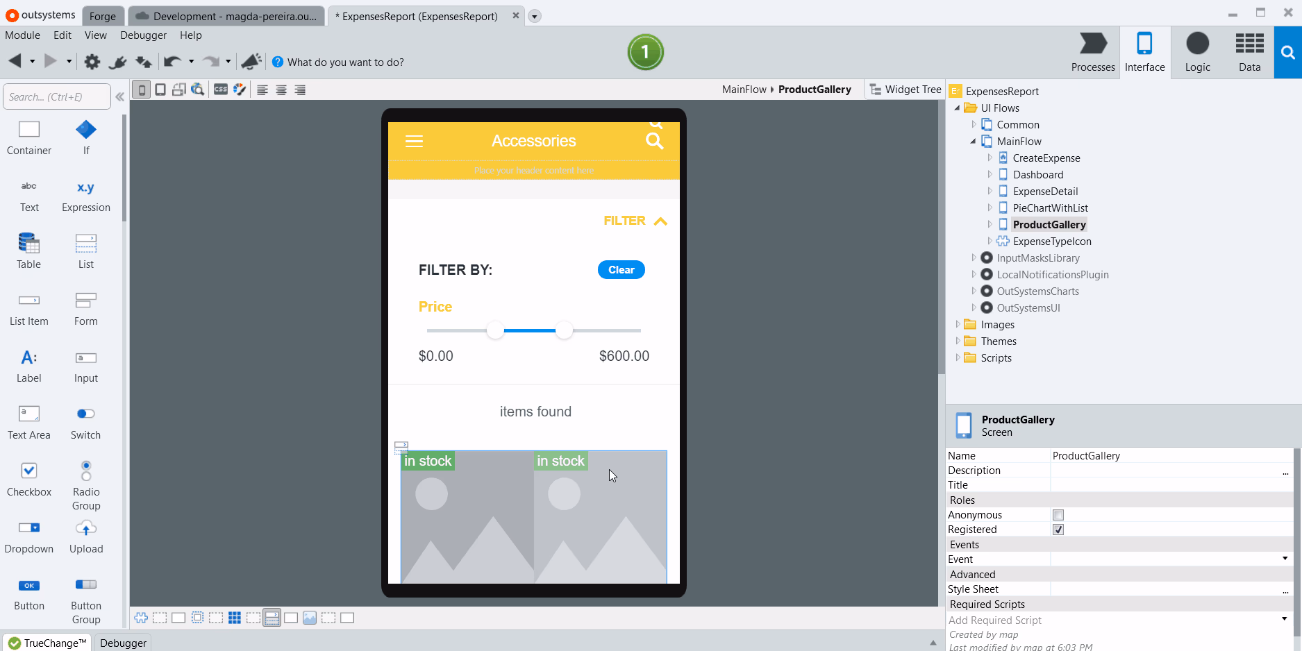 Access contextual suggestions directly in Service Studio
