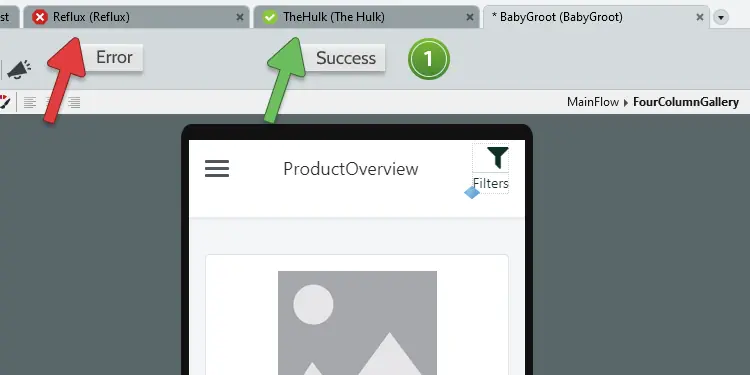 Check your app’s publish status in the module’s tab
