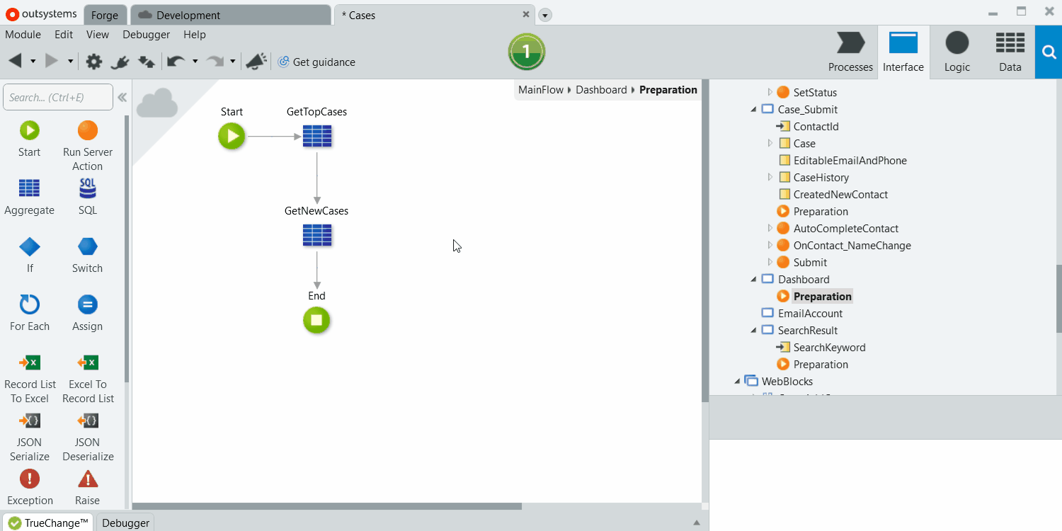 Quickly search in the AI-Assisted Development feature