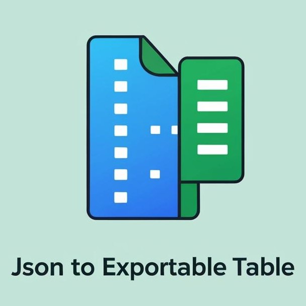 Json To Exportable Table