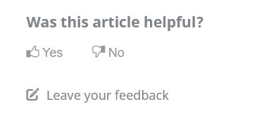 feedback widget that can be found at the right side of the article