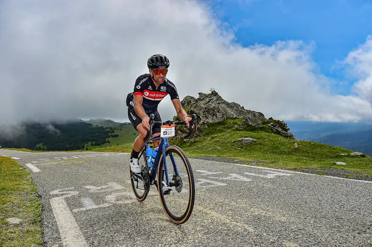 A cyclist's effort face