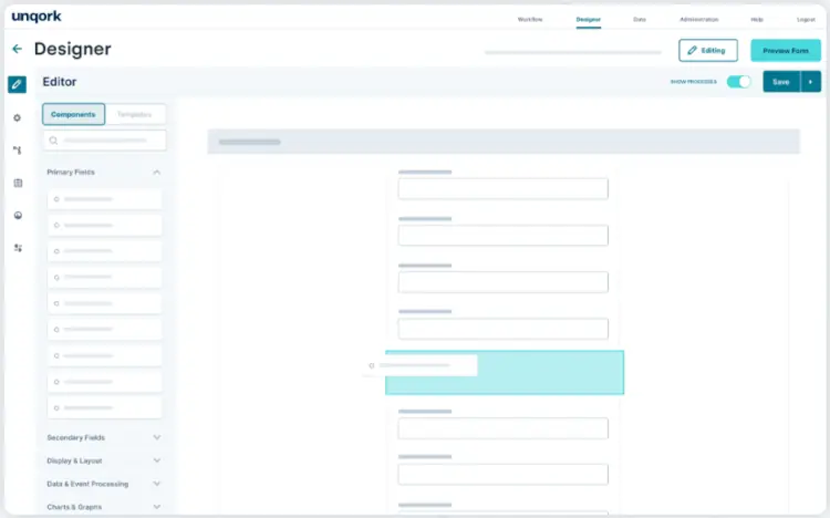 Unqork no-code platform.