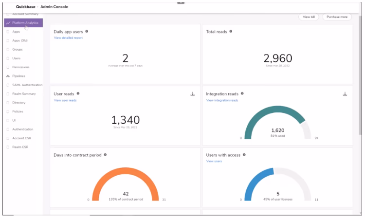Quickbase no-code platform.