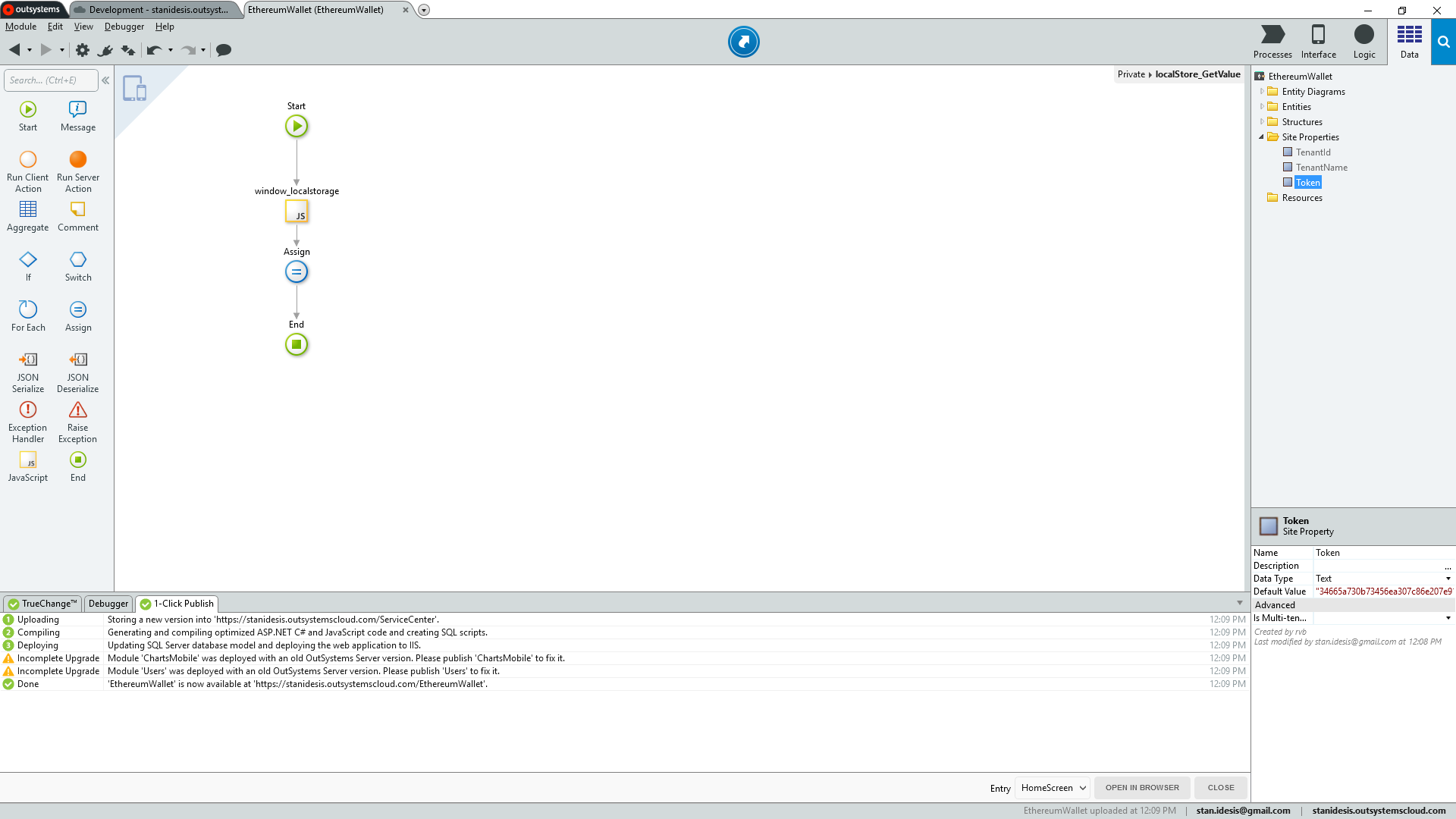 Pasting your BlockCypher token from step 1 into the default text value for this site property.