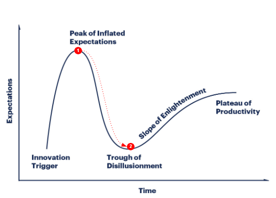 Gartner's Hype Cycle - Expectations and Time