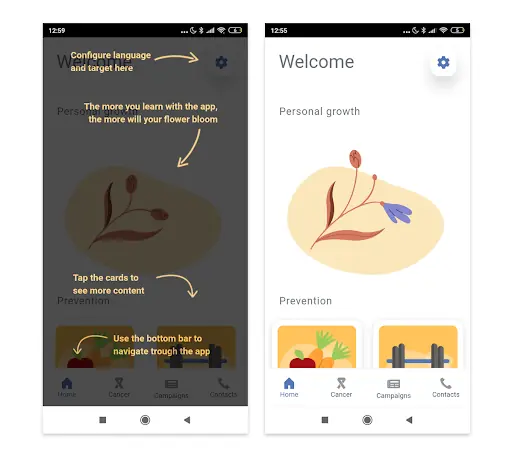 App's gamification features