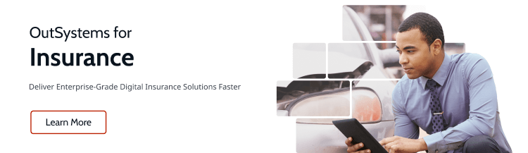 Discover OutSystems for P&C Insurance page