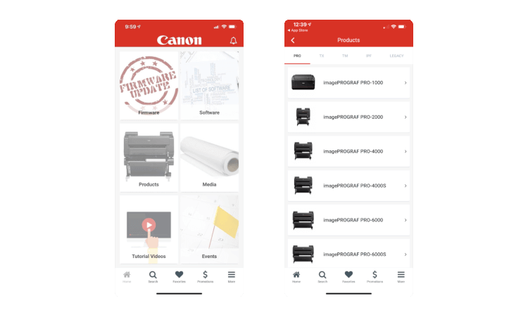 Canon mobile engagement portal