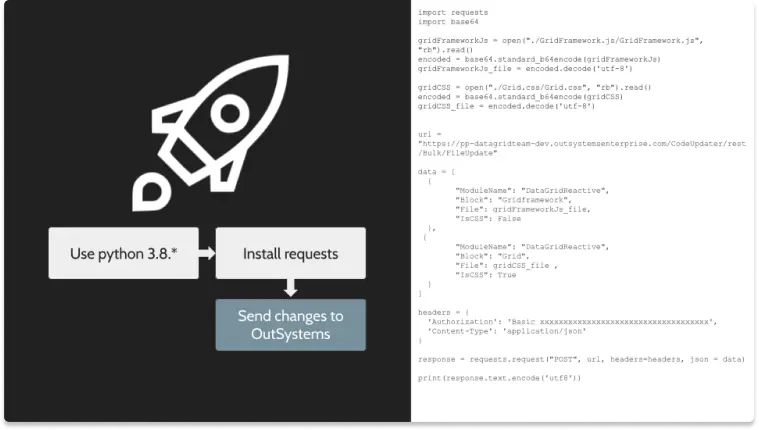 Code showing how changes are now merged in OutSystems.