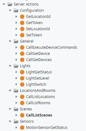 The SmartThings applications on my OutSystems personal environment