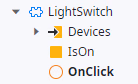 How the widget block looks like inside ServiceStudio