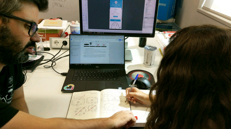 Product Designer observing