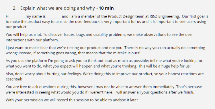 Excerpt from the speech we use at observations.