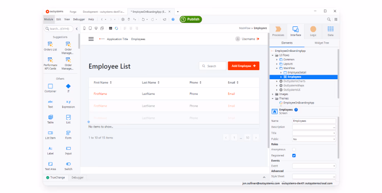employee list