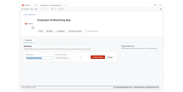 developing employee onboarding app